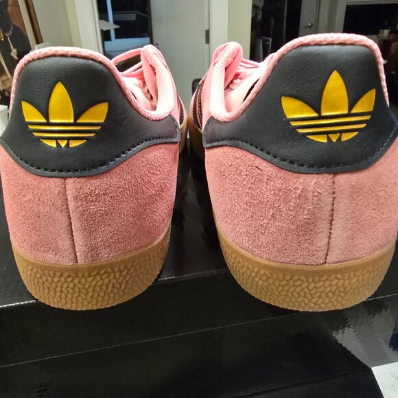 adidas Gazelle ADV Light Pink / Core Black Skateboarding JR7106 Mens Sz 10 NEW - Picture 7 of 11